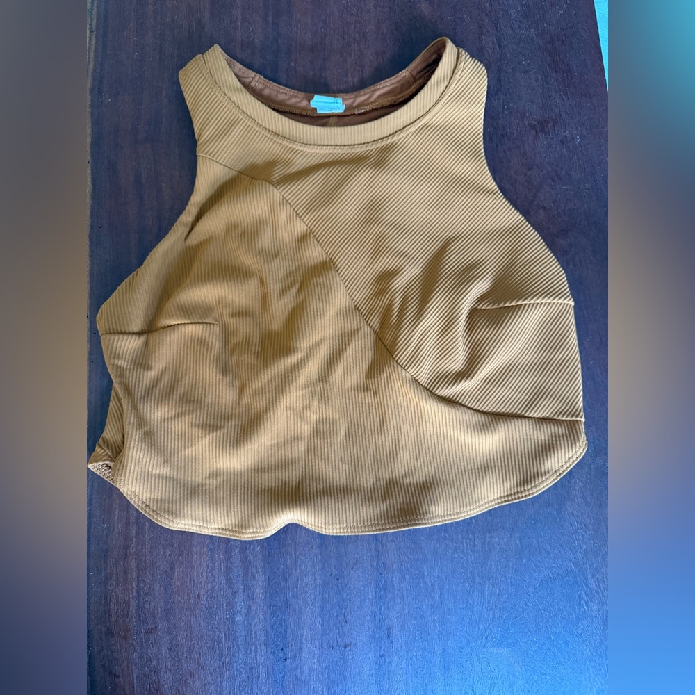Lulu lemon camel brown long line sports bra
